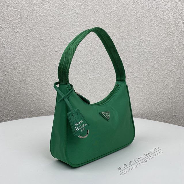 prada女包 普拉達2020專櫃最新款 女士尼龍單肩包 1NE515 Prada升級版HOBO手拎包 Prada腋下包  pyd2307